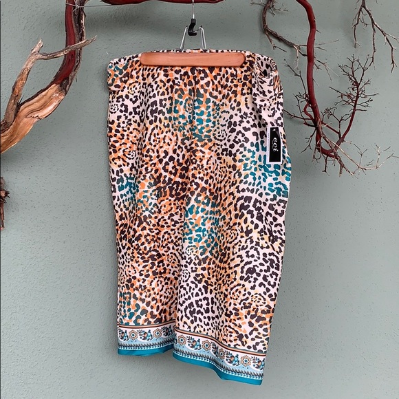 ECI Dresses & Skirts - ECI Pull-On Animal Print Skirt NWT XL